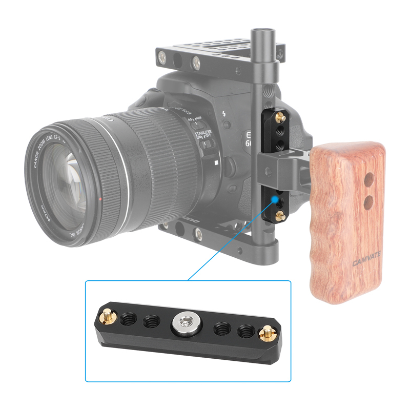 CAMVATE Quick Release NATO Safety Rail with 3/8"-16 ARRI-Style Anti-Twist Screw (2.8")
