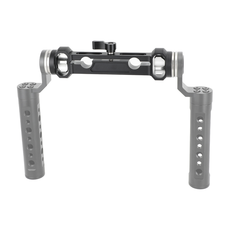 CAMVATE 15mm Rod Clamp with ARRI-Style Rosettes (Dual M6 Male Screw)