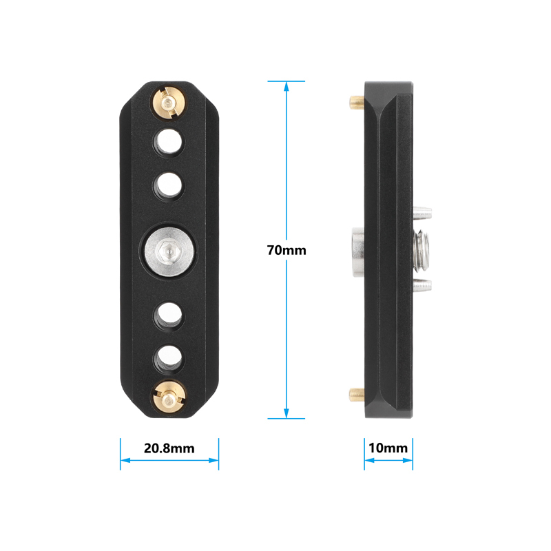 CAMVATE Quick Release NATO Safety Rail with 3/8"-16 ARRI-Style Anti-Twist Screw (2.8")