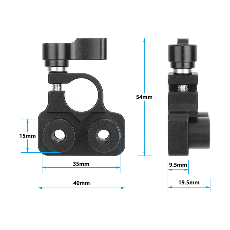 CAMVATE 15mm Rod Adapter for Dual Director's Monitor Cage