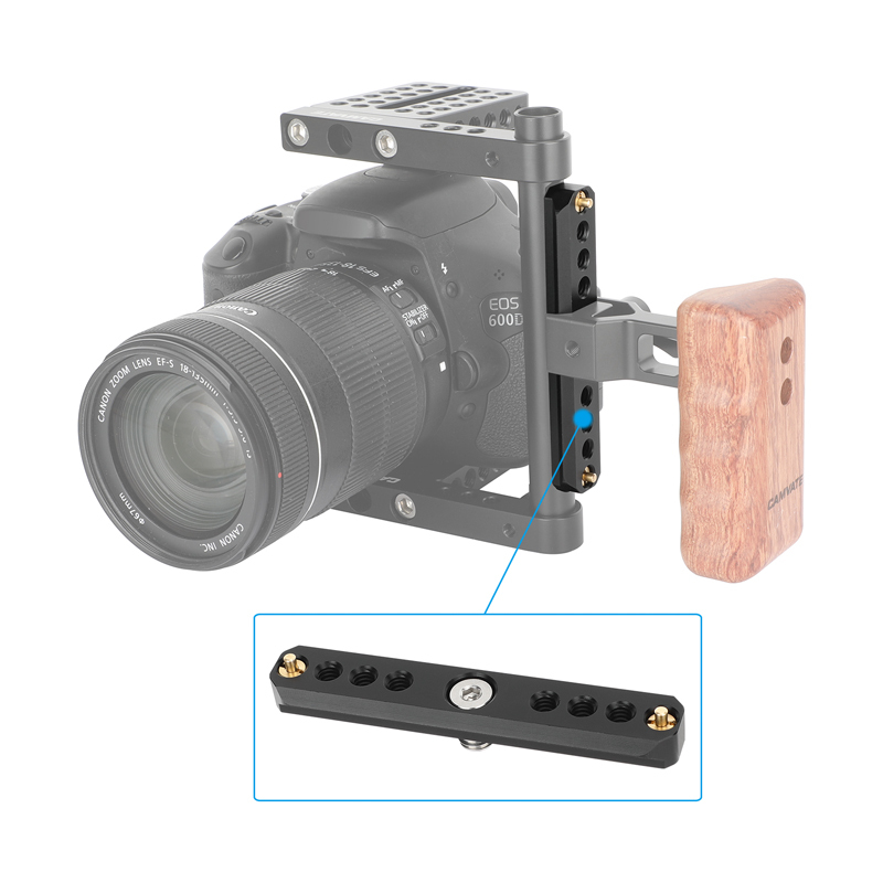 CAMVATE Quick Release NATO Safety Rail with 3/8"-16 ARRI-Style Anti-Twist Screw (3.9")