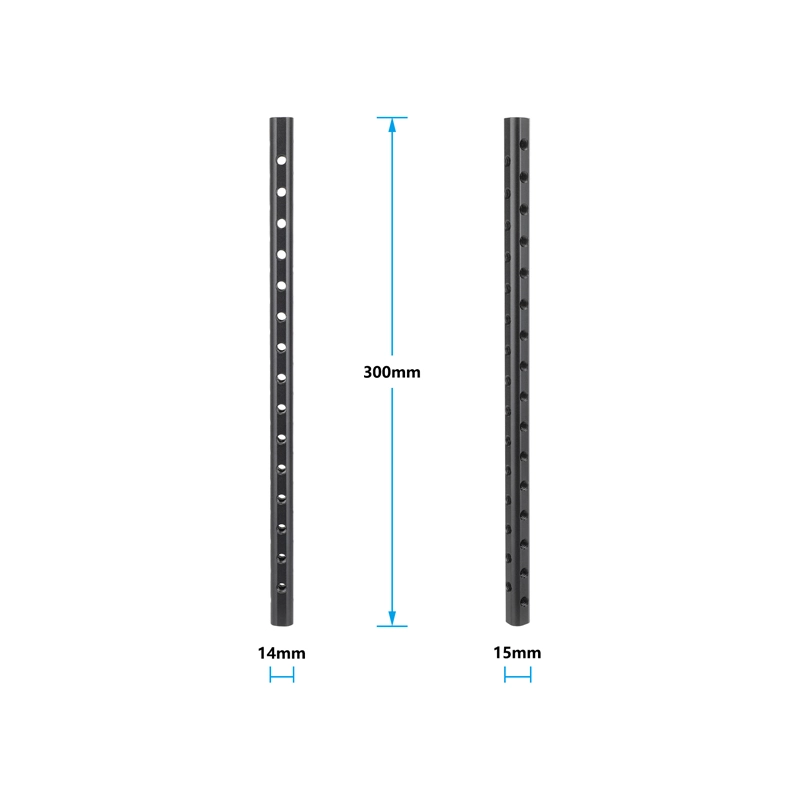 CAMVATE Support Bar with 1/4"-20 Accessory Threads for 15mm Rod System (11.8", 2-Pack)