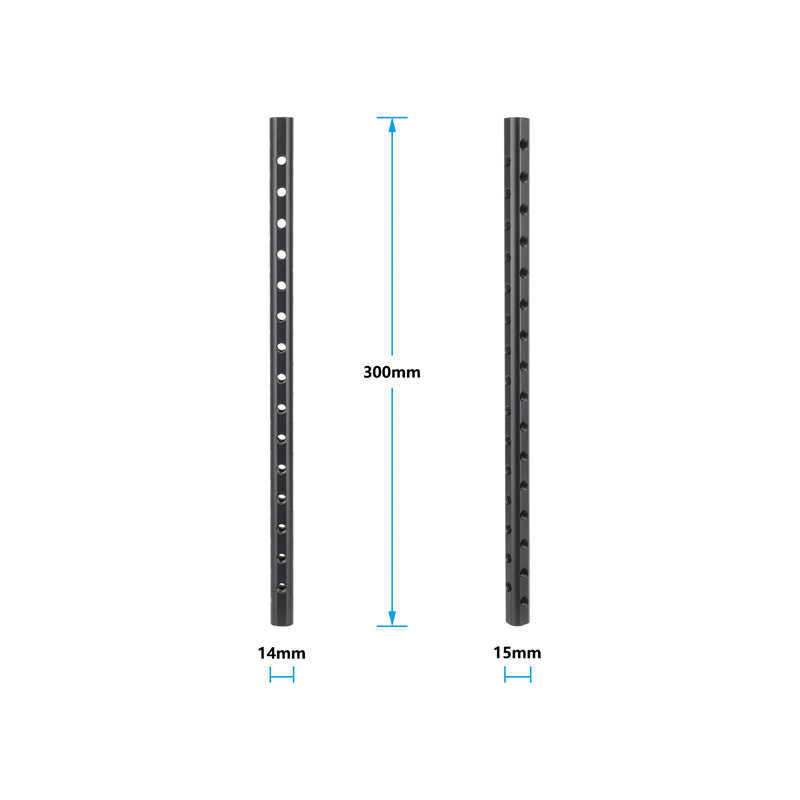 CAMVATE Support Bar with 1/4"-20 Accessory Threads for 15mm Rod System (11.8", 2-Pack)