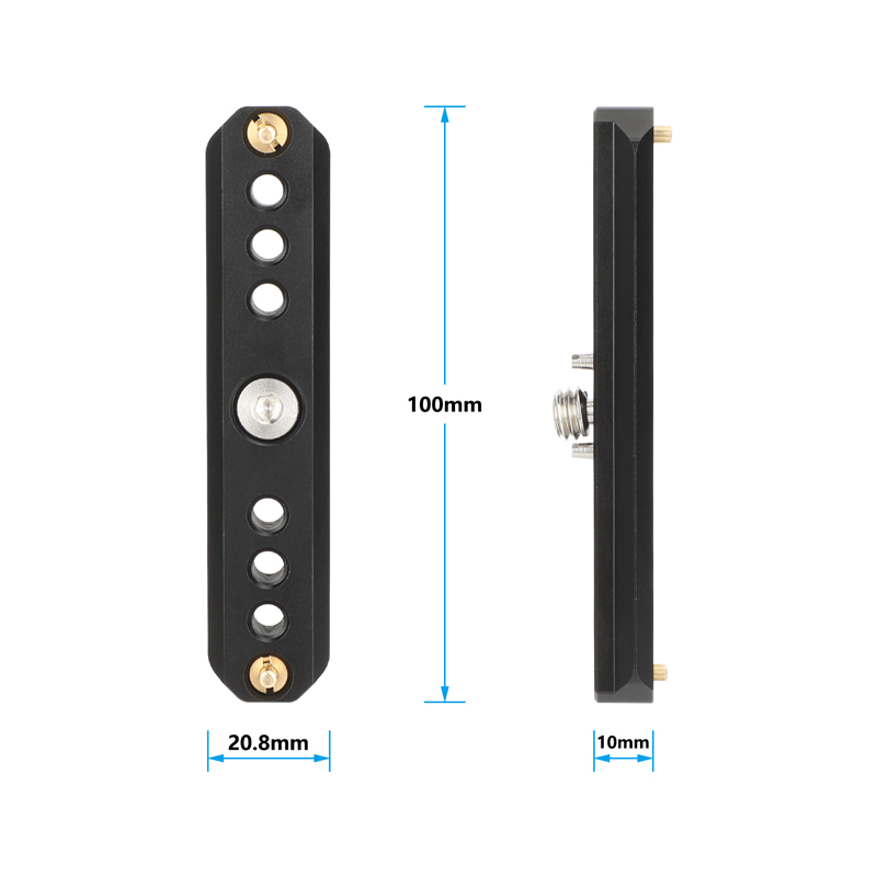 CAMVATE Quick Release NATO Safety Rail with 3/8"-16 ARRI-Style Anti-Twist Screw (3.9")