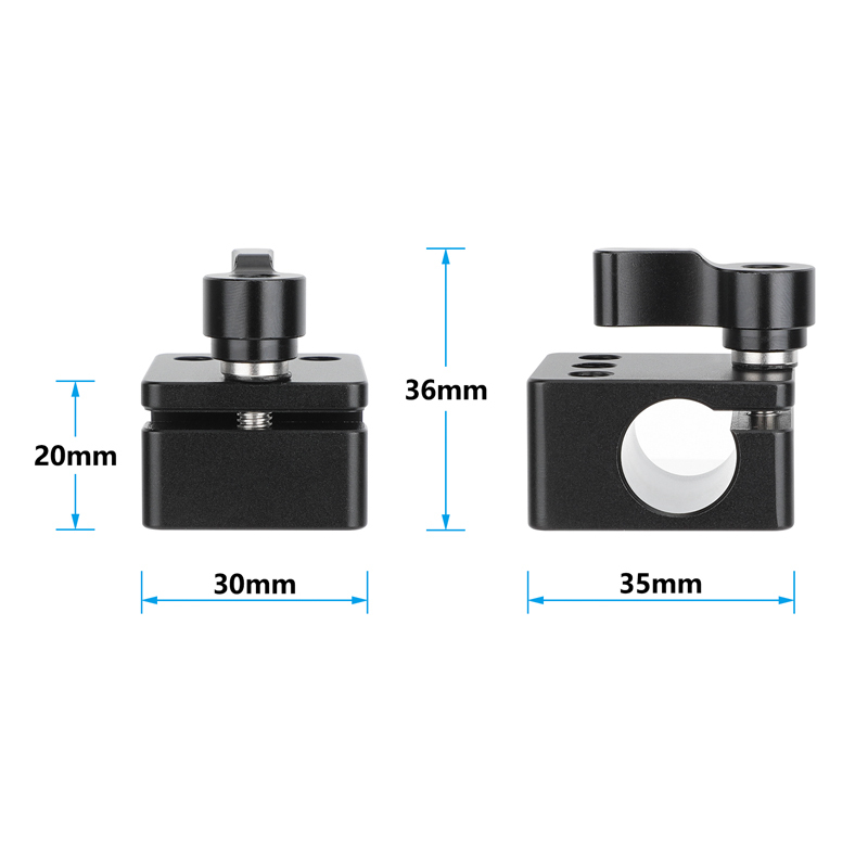 CAMVATE 15mm Rod Clamp with 1/4"-20 Mounting Threads