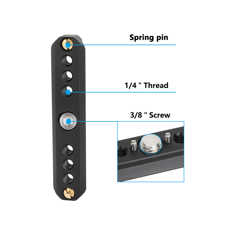 CAMVATE Quick Release NATO Safety Rail with 3/8"-16 ARRI-Style Anti-Twist Screw (3.9")