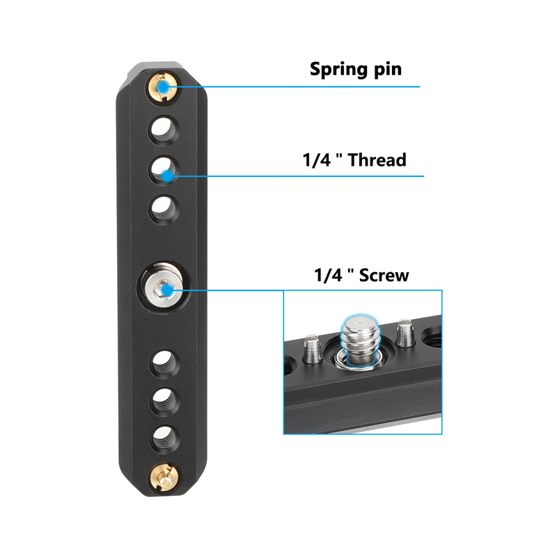 CAMVATE Quick Release NATO Safety Rail with 1/4"-20 Anti-Twist Screw (3.9")