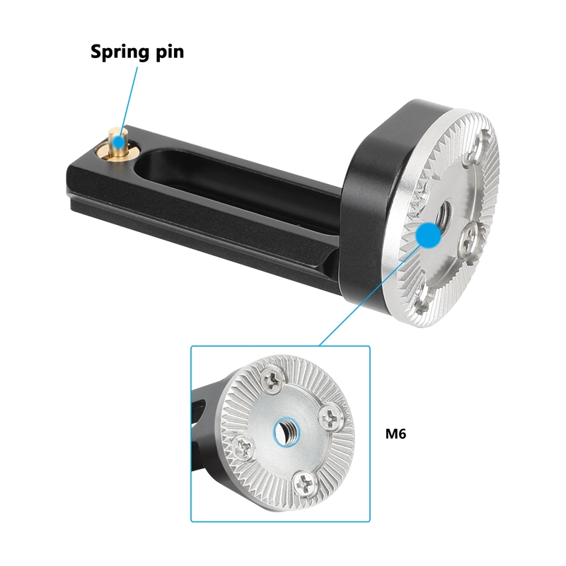 CAMVATE Right-Angle ARRI Rosette Extension with 2" NATO Rail