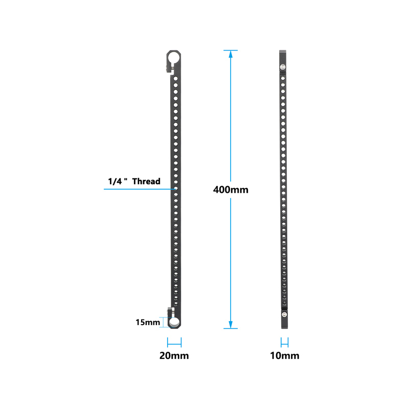 CAMVATE Cross Cheese Bar with 15mm Rod Clamp for Camera Monitor Cage Rig (15.7")