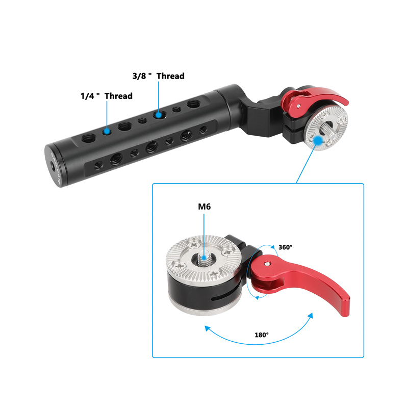 CAMVATE Cheese-Type ARRI Rosette Handgrip with Quick Adjust Rosette Adapter