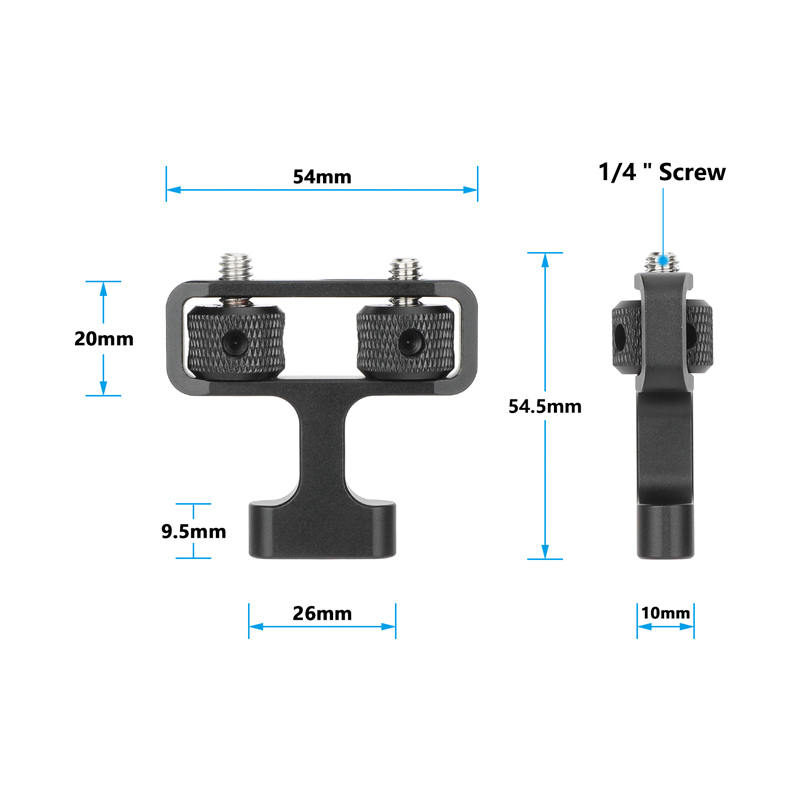 CAMVATE Connection Mount with Dual 1/4"-20 Screw for Side Handgrip
