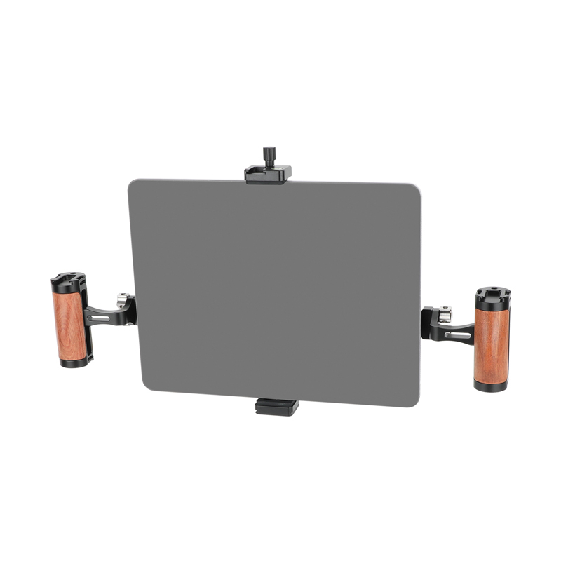 CAMVATE Tablet Mount with Dual Wood Handgrips for iPad/Tablet