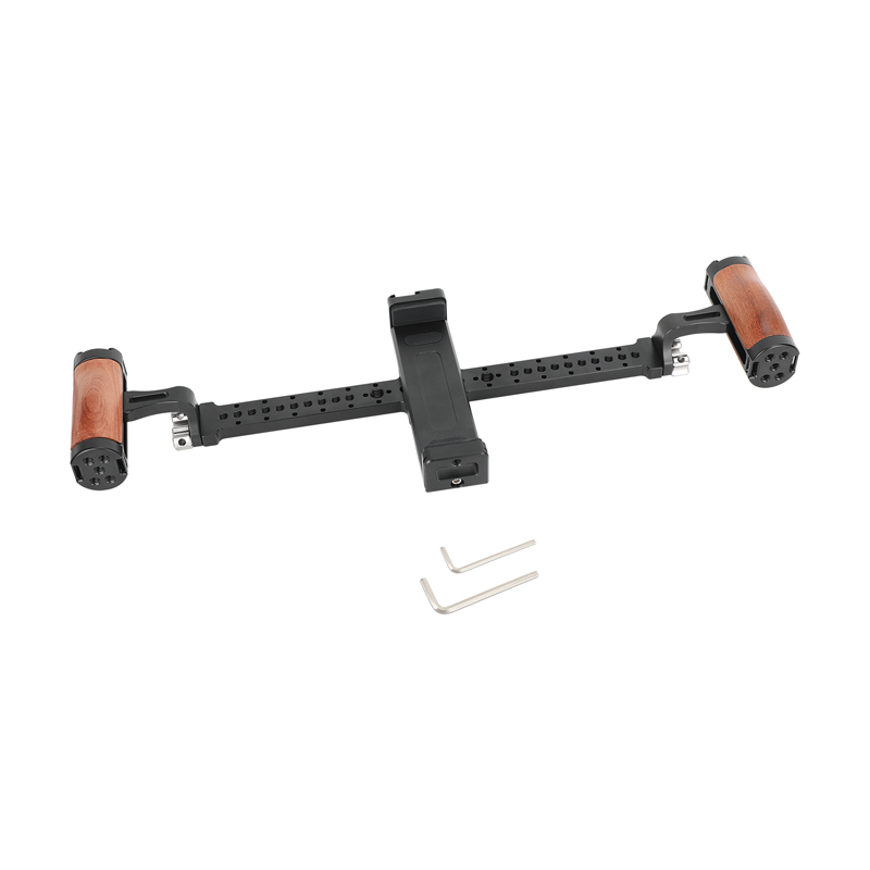 CAMVATE Tablet Mount with Dual Wood Handgrips for iPad/Tablet