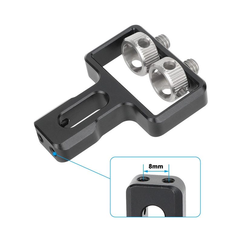 CAMVATE Connection Mount with Dual 1/4"-20 Thumbcrew for Side Handgrip