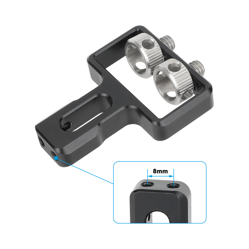 CAMVATE Connection Mount with Dual 1/4"-20 Thumbcrew for Side Handgrip