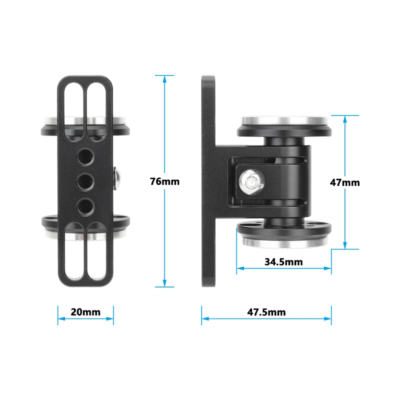 CAMVATE Dual ARRI Rosette Adapter with Rotating Mount