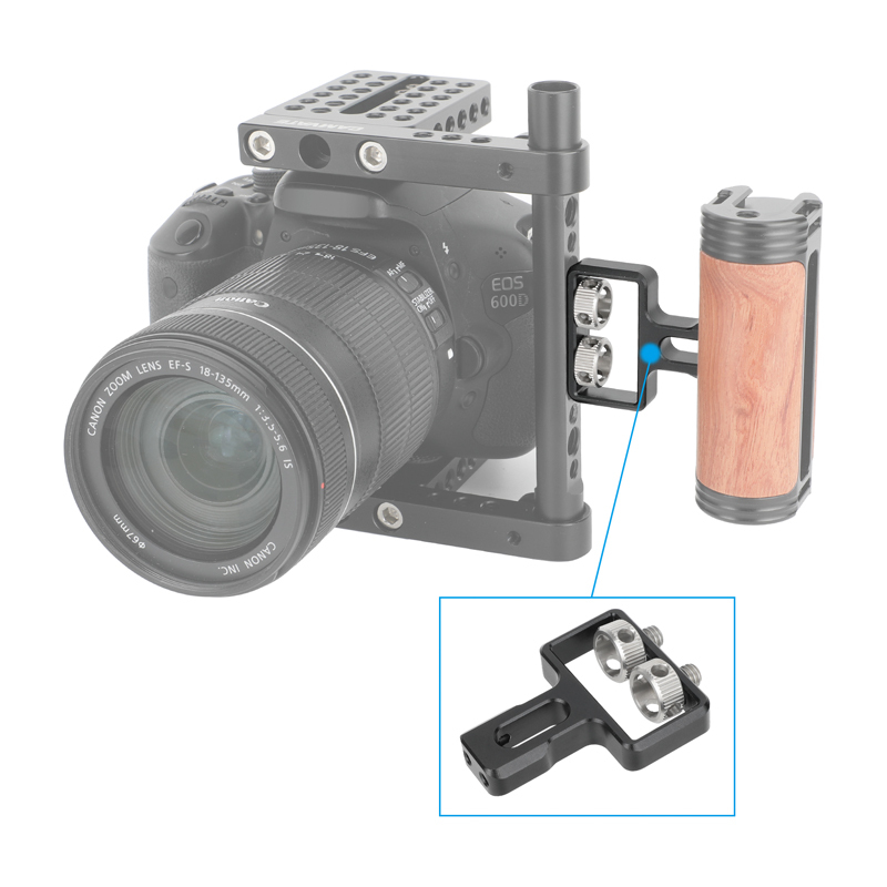 CAMVATE Connection Mount with Dual 1/4"-20 Thumbcrew for Side Handgrip