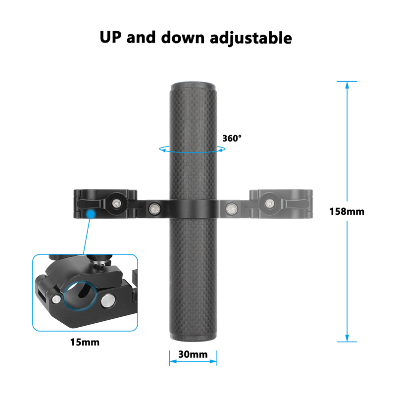 CAMVATE 15mm Rod Mount Carbon Fiber Handgrip