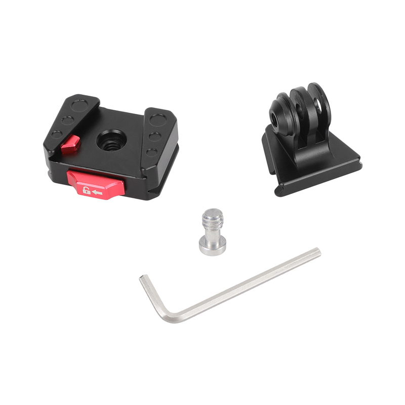 CAMVATE Mini Quick Release Kit with GoPro-Style 3-Prong Tripod Mount
