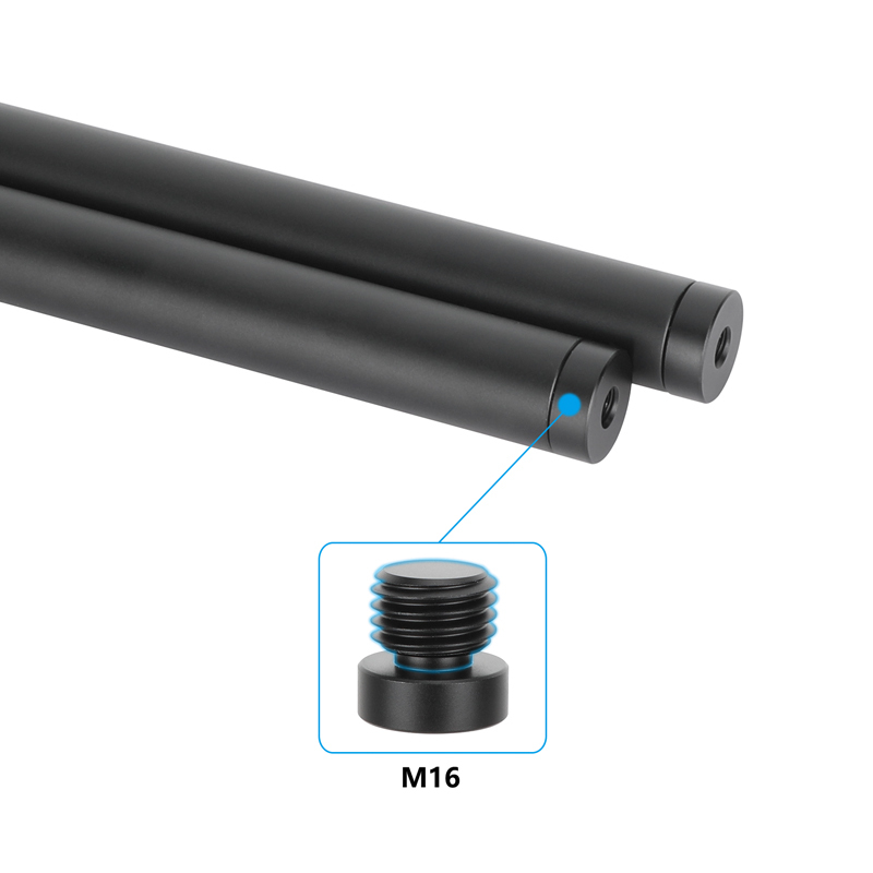 CAMVATE 19mm Aluminum Rod Pair with End Plugs (13.78")
