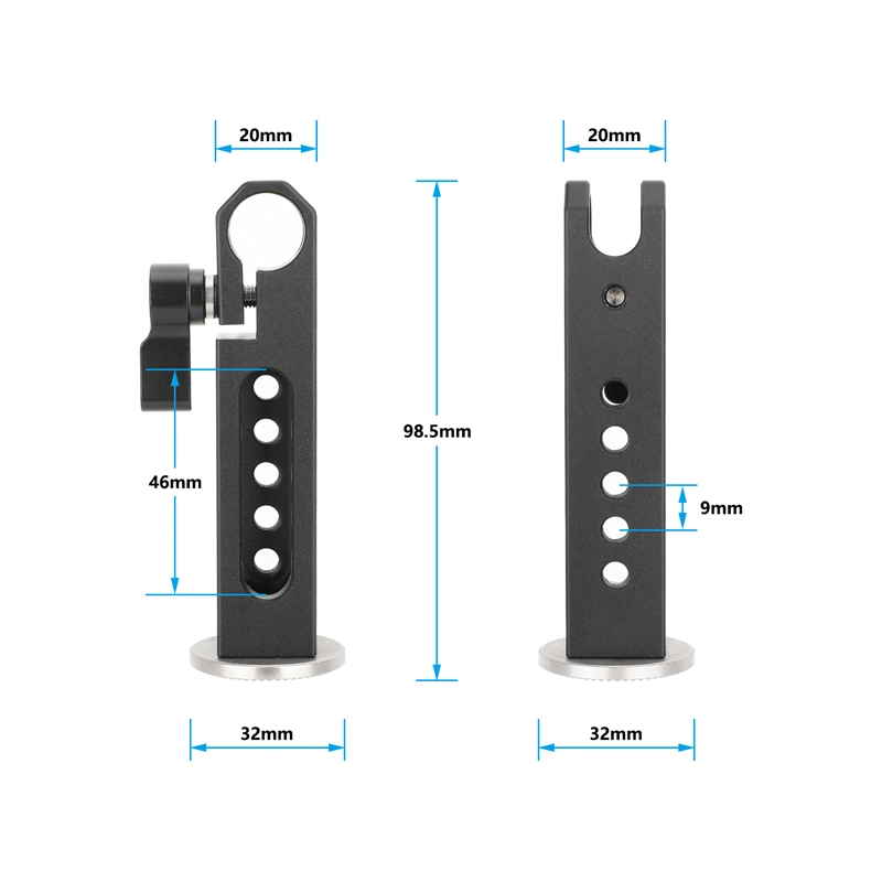 CAMVATE 15mm Rod Clamp with ARRI-Style Rosette Adapter