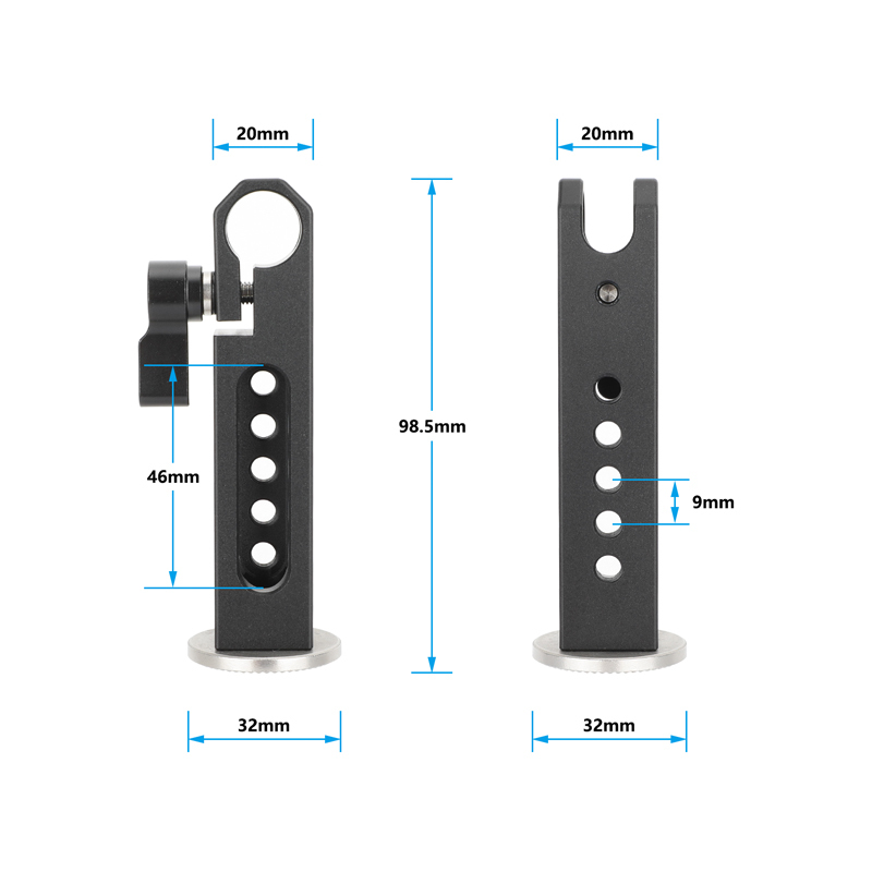CAMVATE 15mm Rod Clamp with ARRI-Style Rosette Adapter