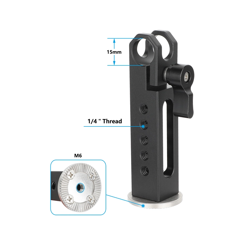 CAMVATE 15mm Rod Clamp with ARRI-Style Rosette Adapter