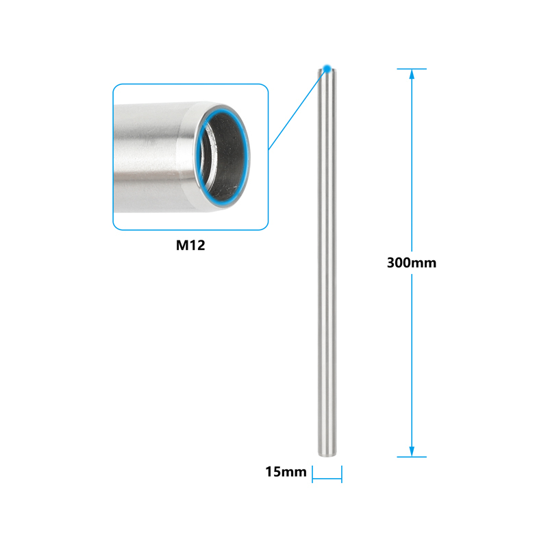 CAMVATE 15mm Stainless Steel Rod Pair (11.8")