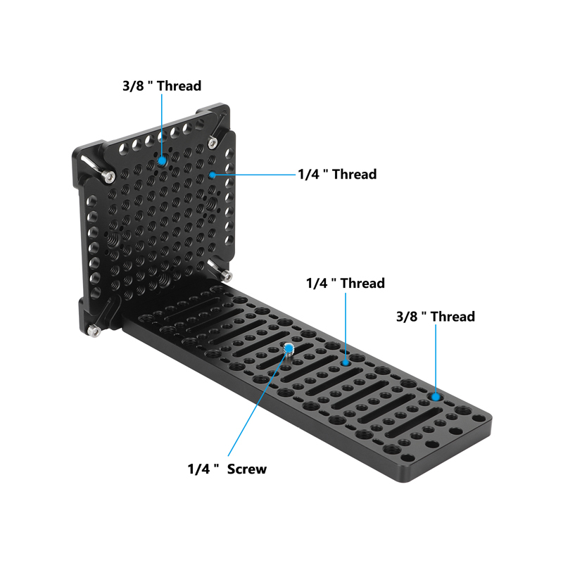 CAMVATE L-Shaped Cheese Plate Extension Mounting Platform with 75 to 100mm VESA Mount