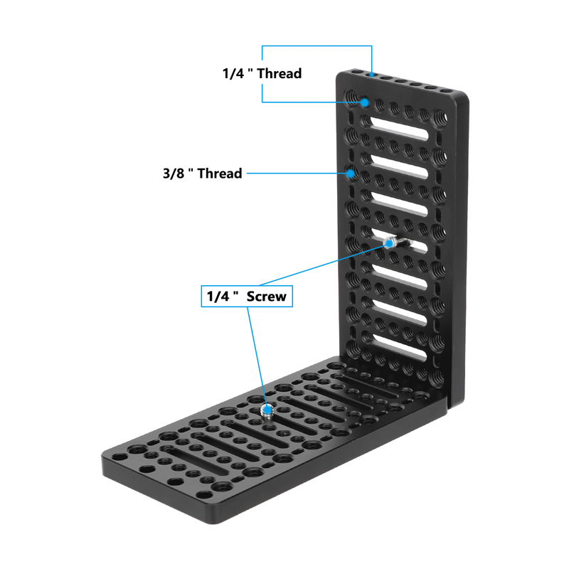CAMVATE L-Shaped Cheese Plate Extension Mounting Platform with ARRI Accessory Mounts