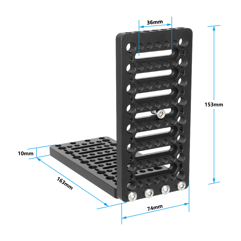 CAMVATE L-Shaped Cheese Plate Extension Mounting Platform with ARRI Accessory Mounts