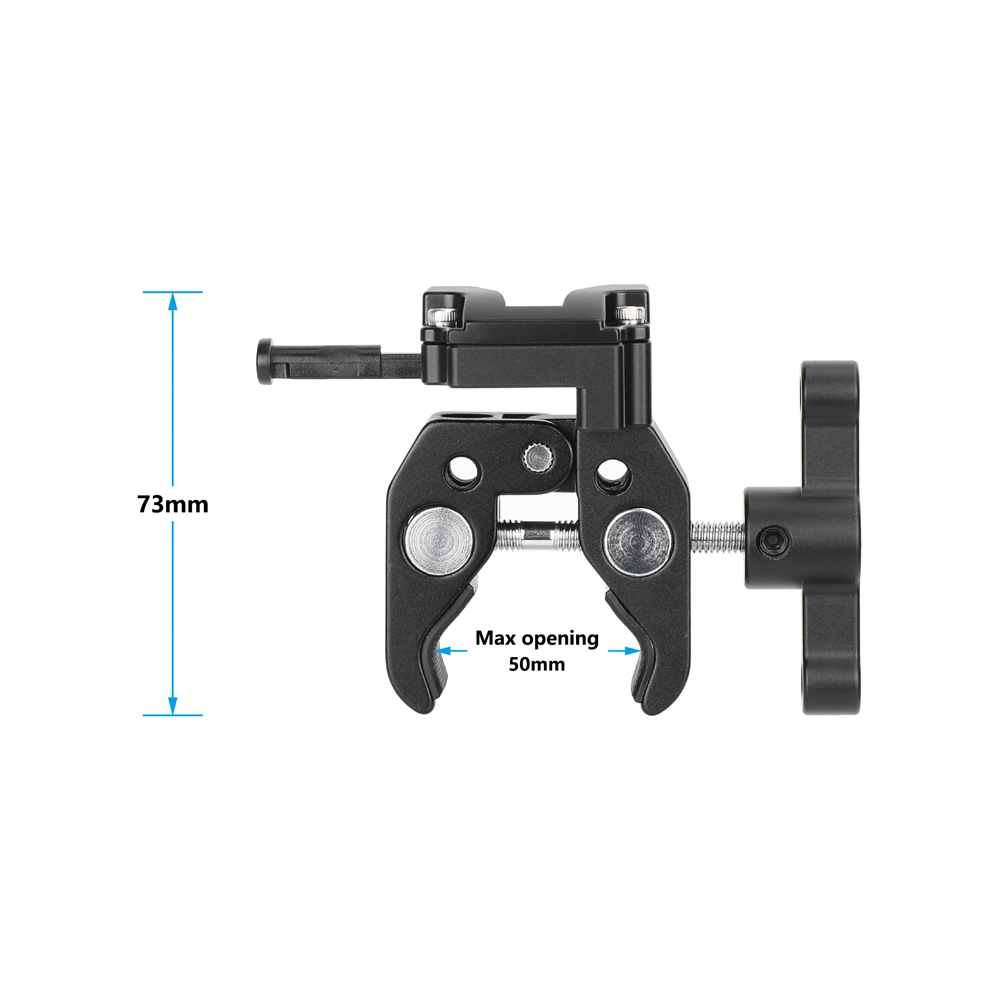 CAMVATE Universal Super Crab Clamp + Compact V-Lock Mount Quick Release Adapter For DSLR Camera Battery