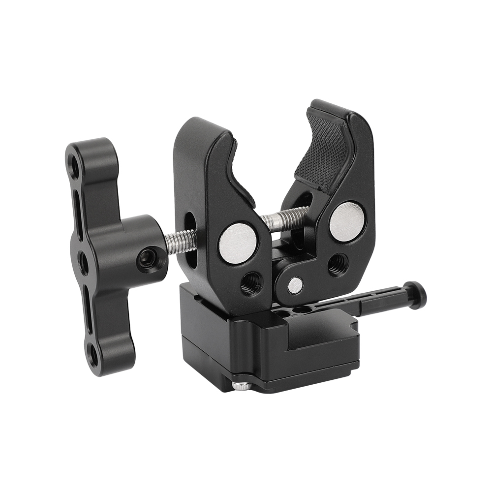 CAMVATE Universal Super Crab Clamp + Compact V-Lock Mount Quick Release Adapter For DSLR Camera Battery