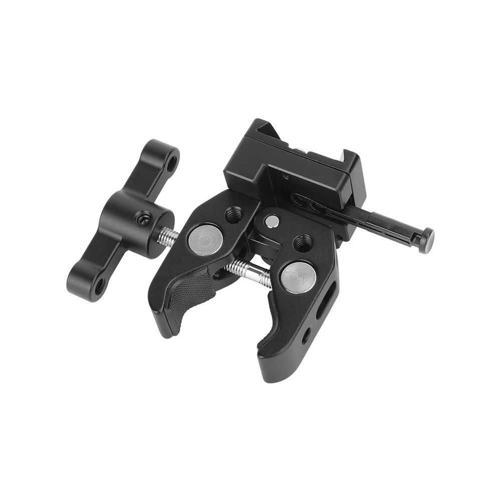 CAMVATE Universal Super Crab Clamp + Compact V-Lock Mount Quick Release Adapter For DSLR Camera Battery