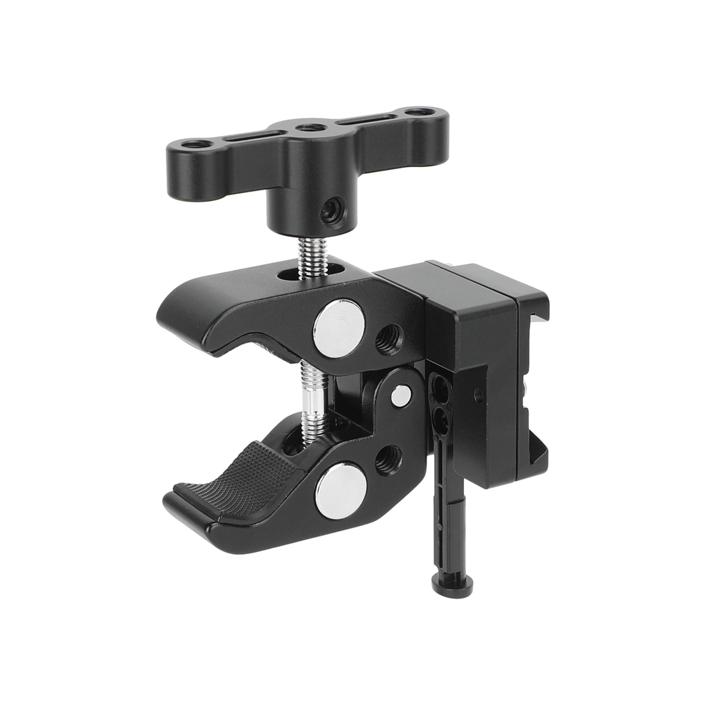 CAMVATE Universal Super Crab Clamp + Compact V-Lock Mount Quick Release Adapter For DSLR Camera Battery