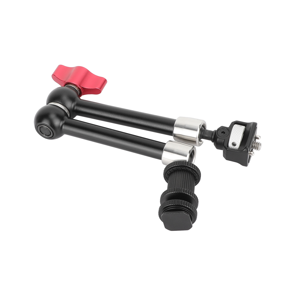 CAMVATE Multipurpose Articulating  Arm with Anti-Twist 1/4''-20 Mount & Shoe Adapter (Red Knob)