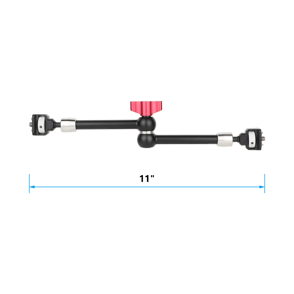 CAMVATE Multipurpose Articulating Arm with Anti-Twist 1/4''-20 Screw Mount (11", Red Knob)