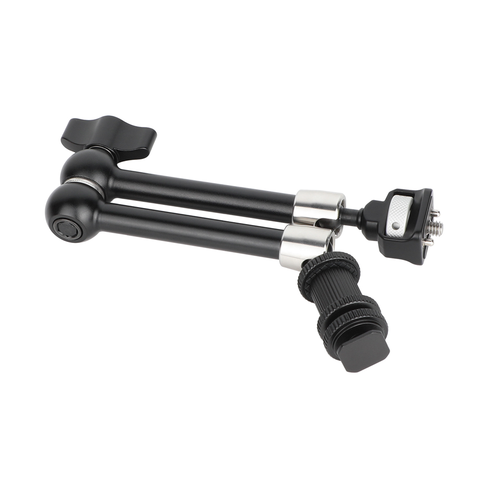 CAMVATE Multipurpose Articulating Arm with Anti-Twist 1/4''-20 Mount & Shoe Adapter (Black Knob)
