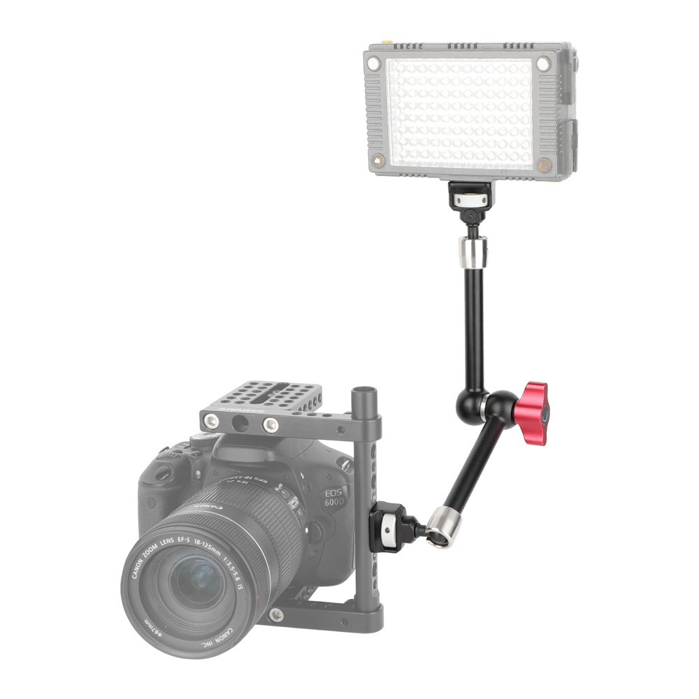 CAMVATE Multipurpose Articulating Arm with Anti-Twist 1/4''-20 Screw Mount (11", Red Knob)