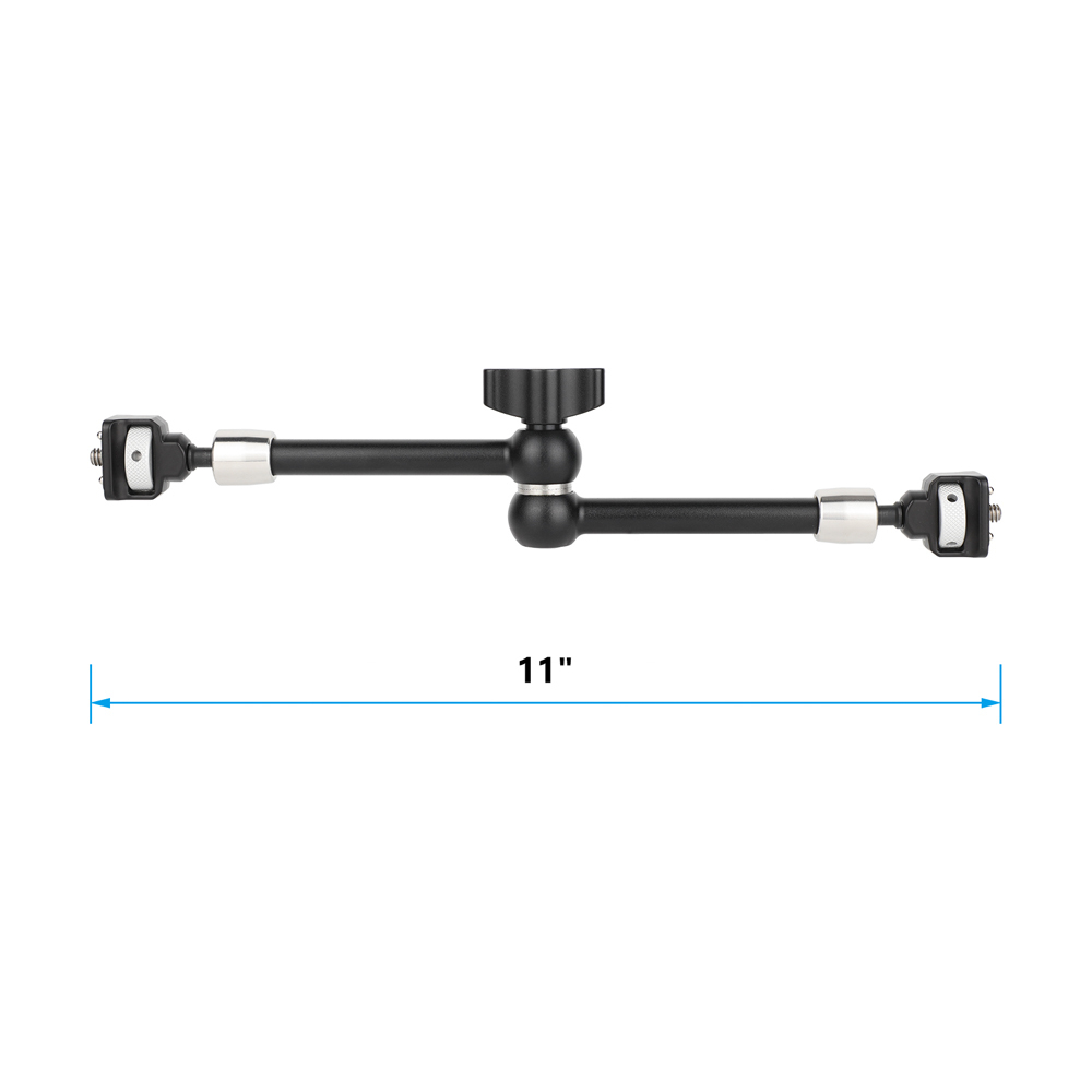 CAMVATE Multipurpose Articulating Arm with Anti-Twist 1/4''-20 Screw Mount (11", Black Knob)