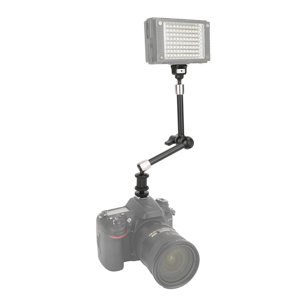 CAMVATE Multipurpose Articulating Arm with Anti-Twist 1/4''-20 Mount & Shoe Adapter (Black Knob)