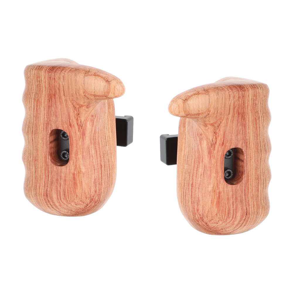 CAMVATE Large Wooden Handgrip with Arca-Type Clamp (Pair)