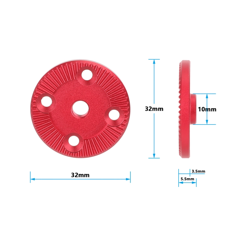 CAMVATE ARRI-Style Rosette with M6 Center Thread (Red)