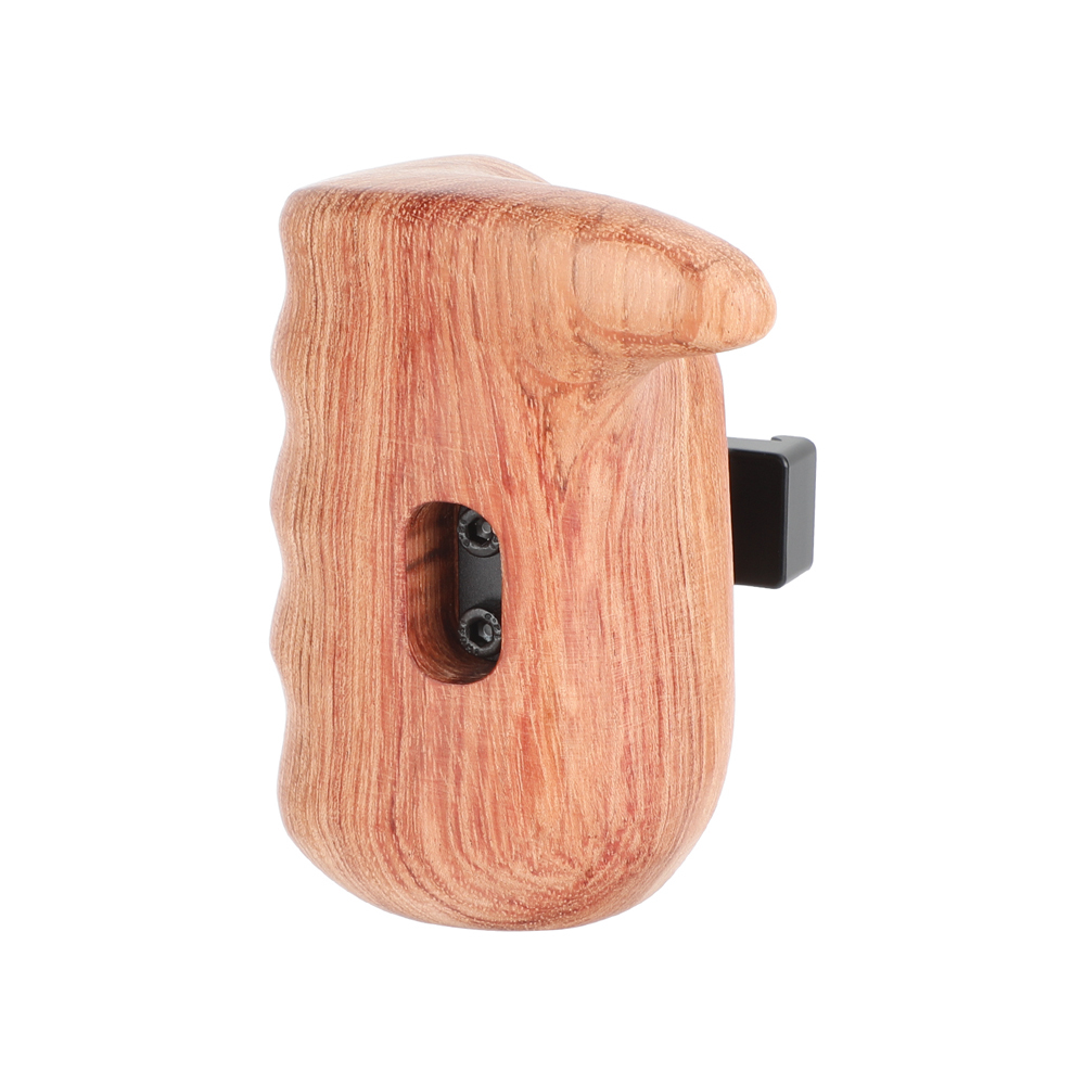 CAMVATE Large Wooden Handgrip with Arca-Type Clamp (Left Side)