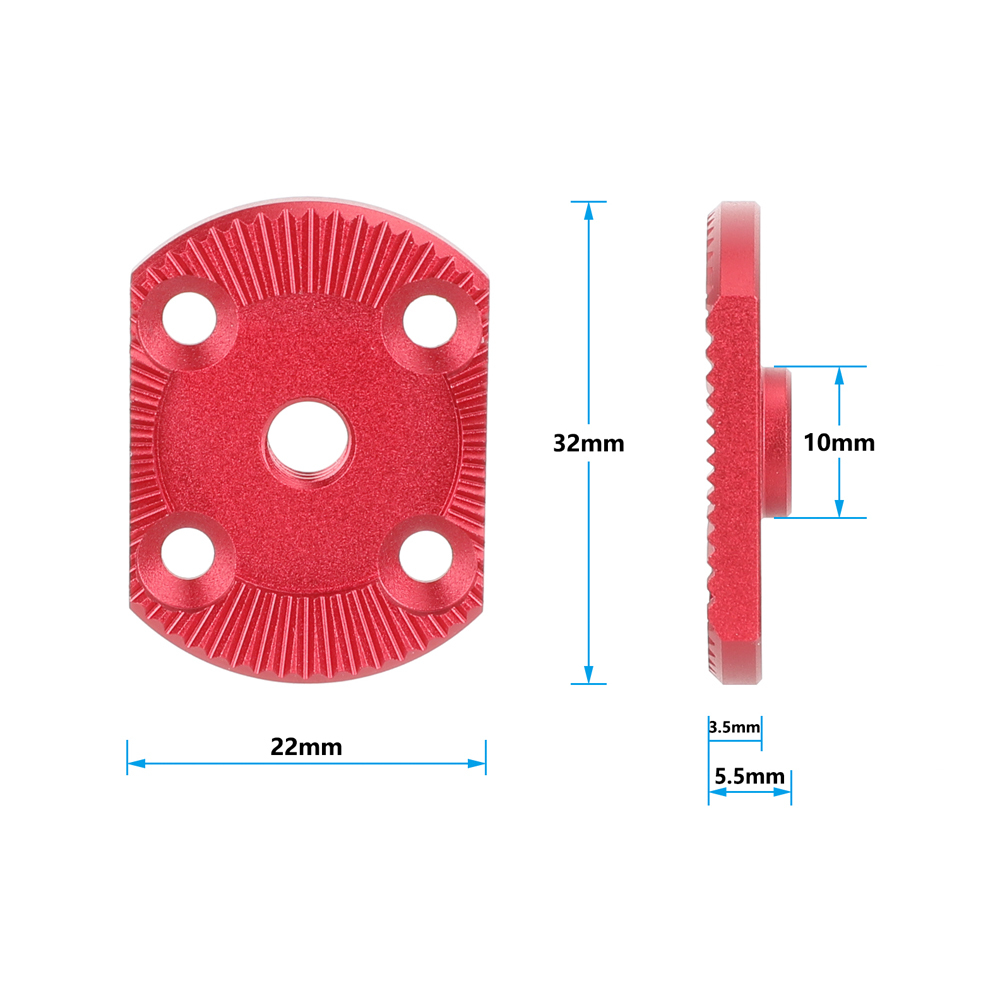 CAMVATE ARRI-Style Rosette (M6 Threaded, Red)