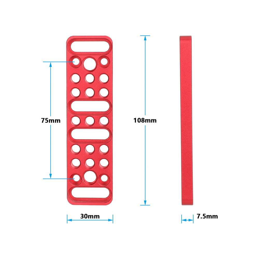 CAMVATE Multifunction Cheese Plate with 75mm VESA Mount (Red)