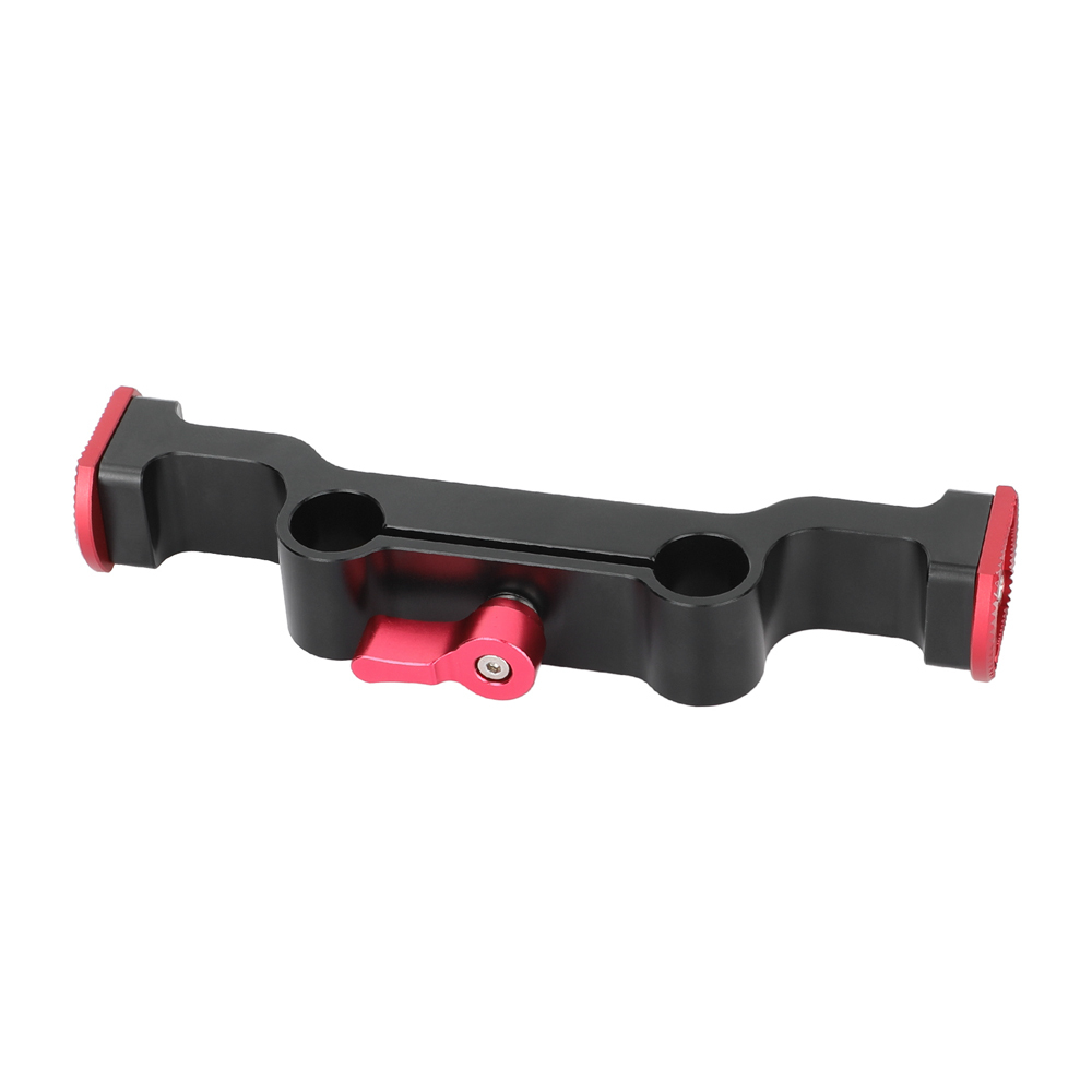 CAMVATE 15mm LWS Dual-Rod Clamp with ARRI-Style Rosettes (Red/Black)