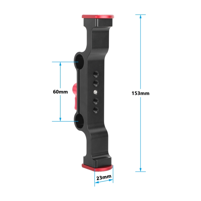 CAMVATE 15mm LWS Dual-Rod Clamp with ARRI-Style Rosettes (Red/Black)