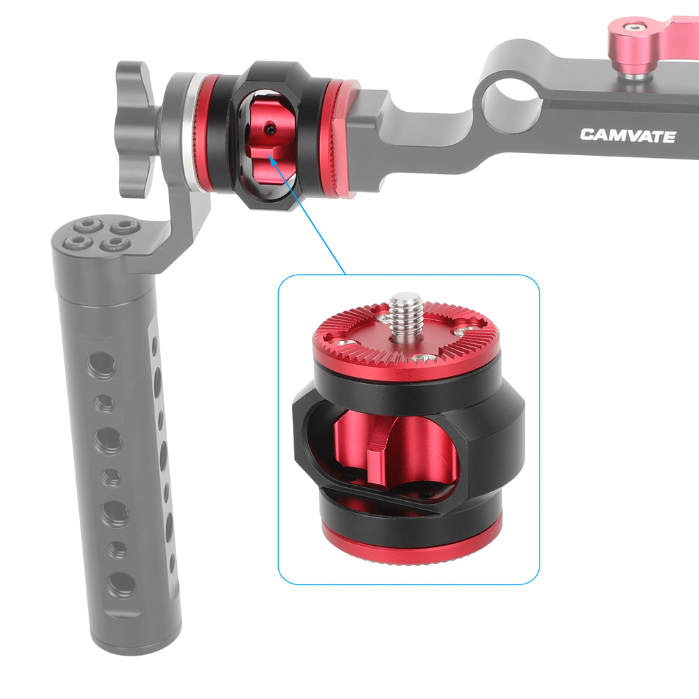 CAMVATE ARRI-Style Rosette Extension Spacer (Red/Black)