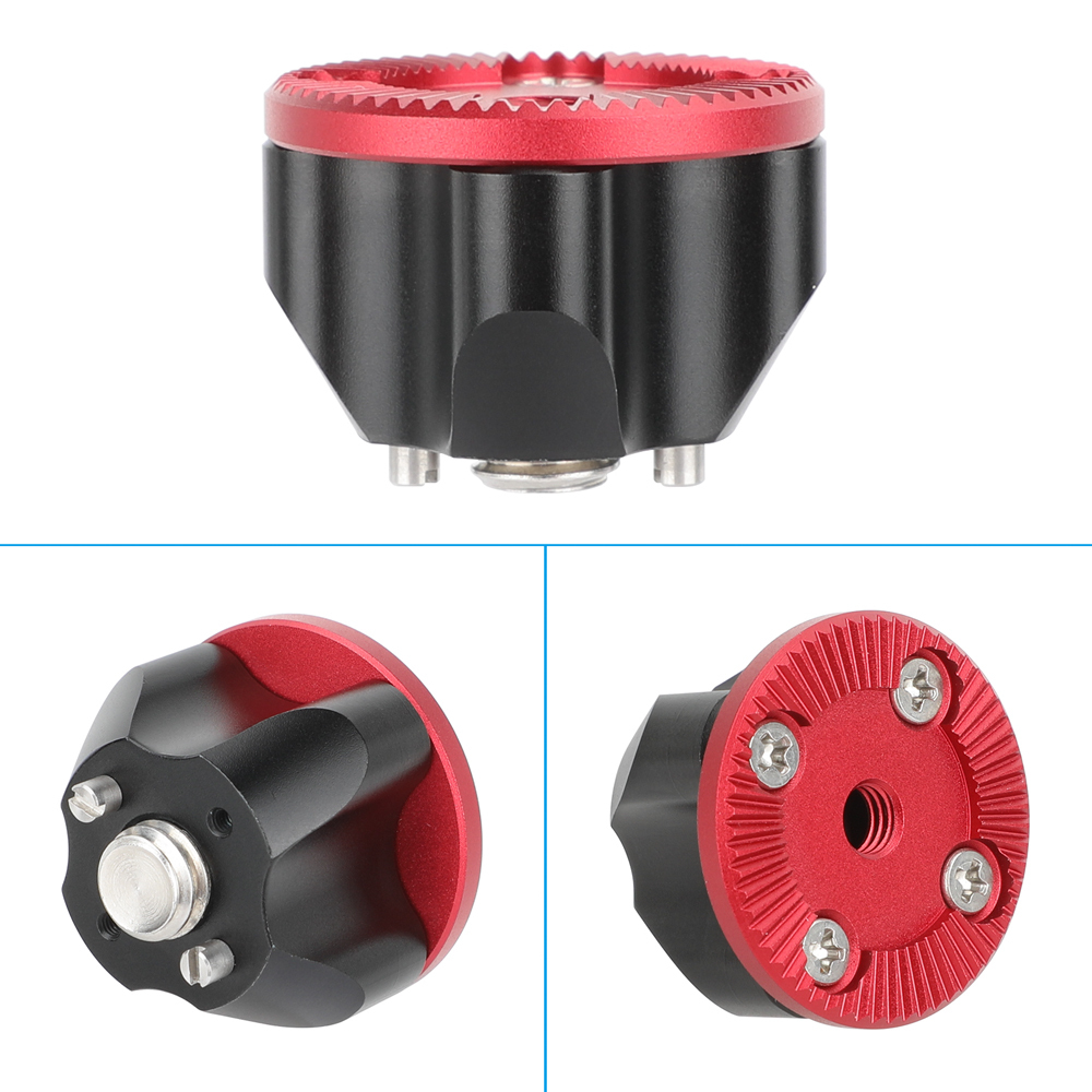 CAMVATE ARRI-Style Rosette with 3/8"-16 Anti-Twist Accessory Mount (Red/Black)